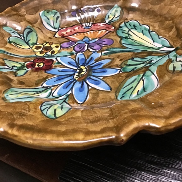 VTG Disapia Italy Ceramic Hand Painted Floral Bowl Dish, small ceramic bowl lid - Picture 5 of 14